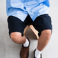 SEDAN ALL-PURPOSE Cotton Linen Plaid Shorts