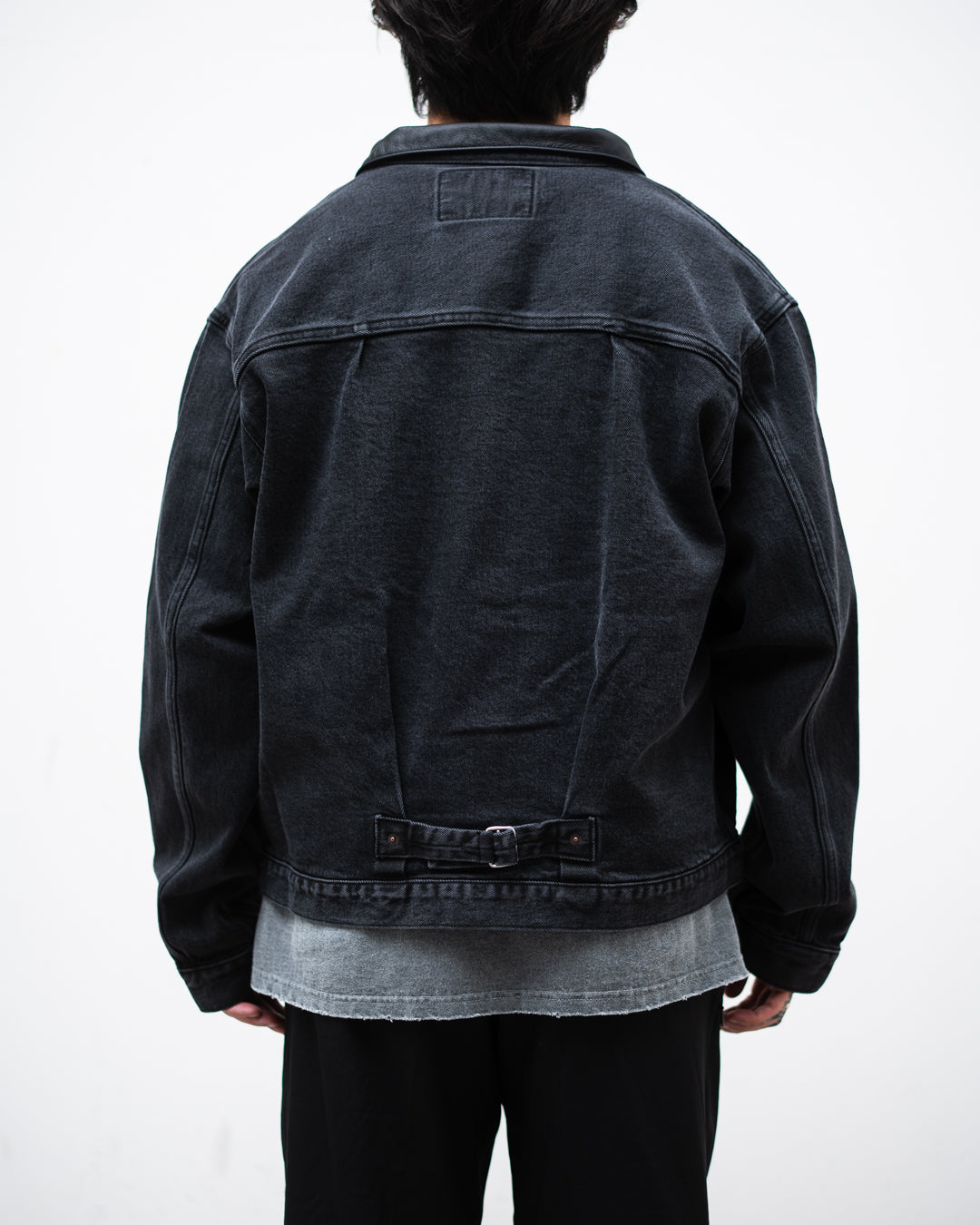 [8.8 sat 12:00 Release] SEDAN ALL-PURPOSE Leather Collar Denim Jacket