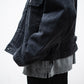 [8.8 sat 12:00 Release] SEDAN ALL-PURPOSE Leather Collar Denim Jacket