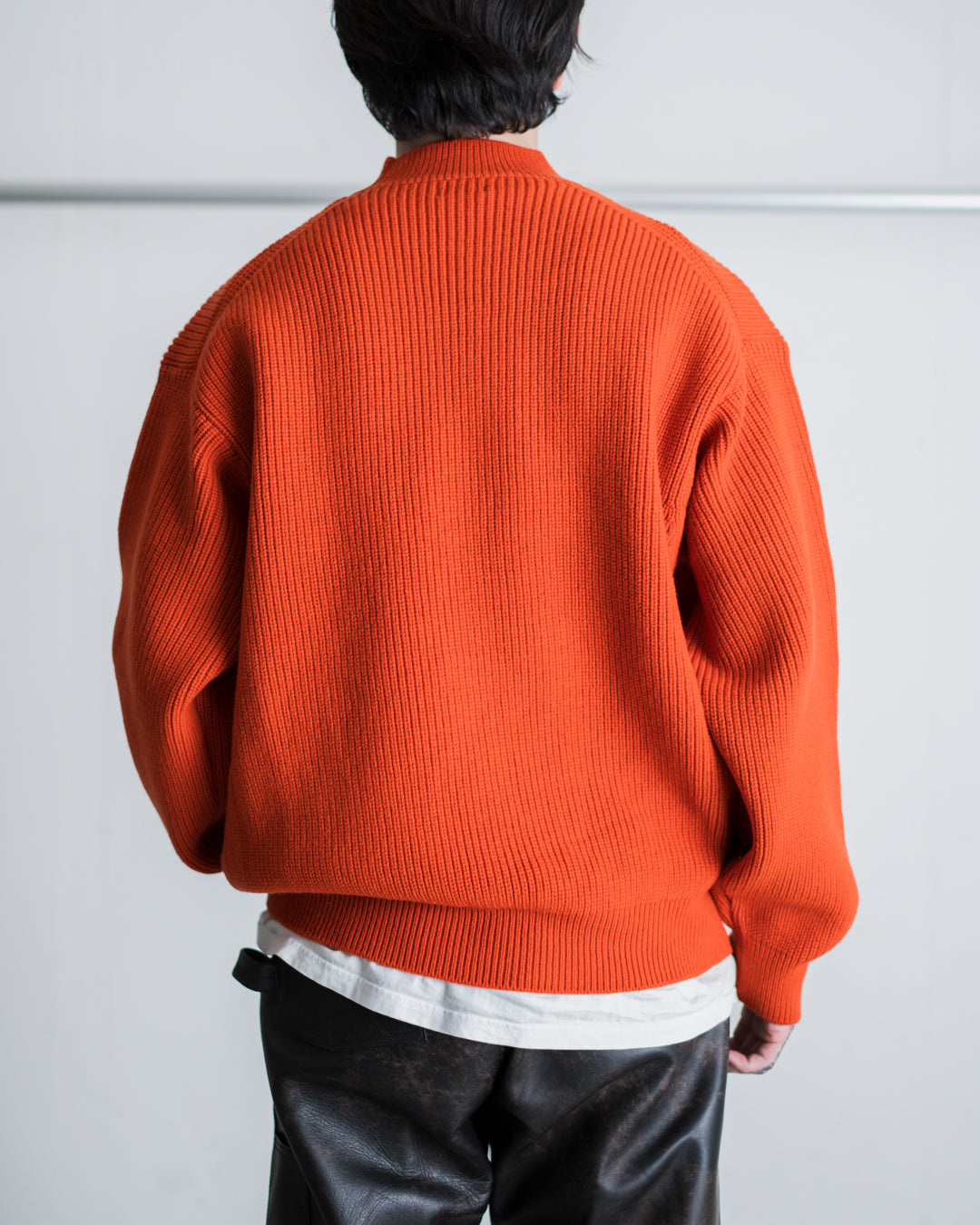 Name. FRENCH WOOL MOCKNECK KNIT SWEATER