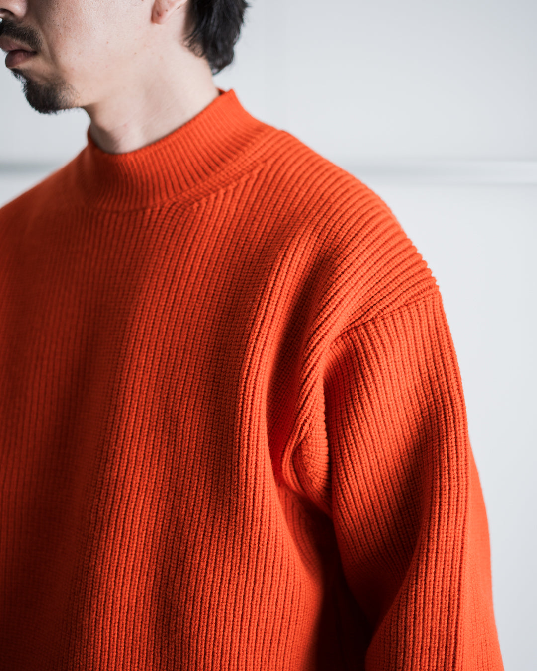 Name. FRENCH WOOL MOCKNECK KNIT SWEATER