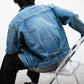[8.8 sat 12:00 Release] SEDAN ALL-PURPOSE Leather Collar Denim Jacket