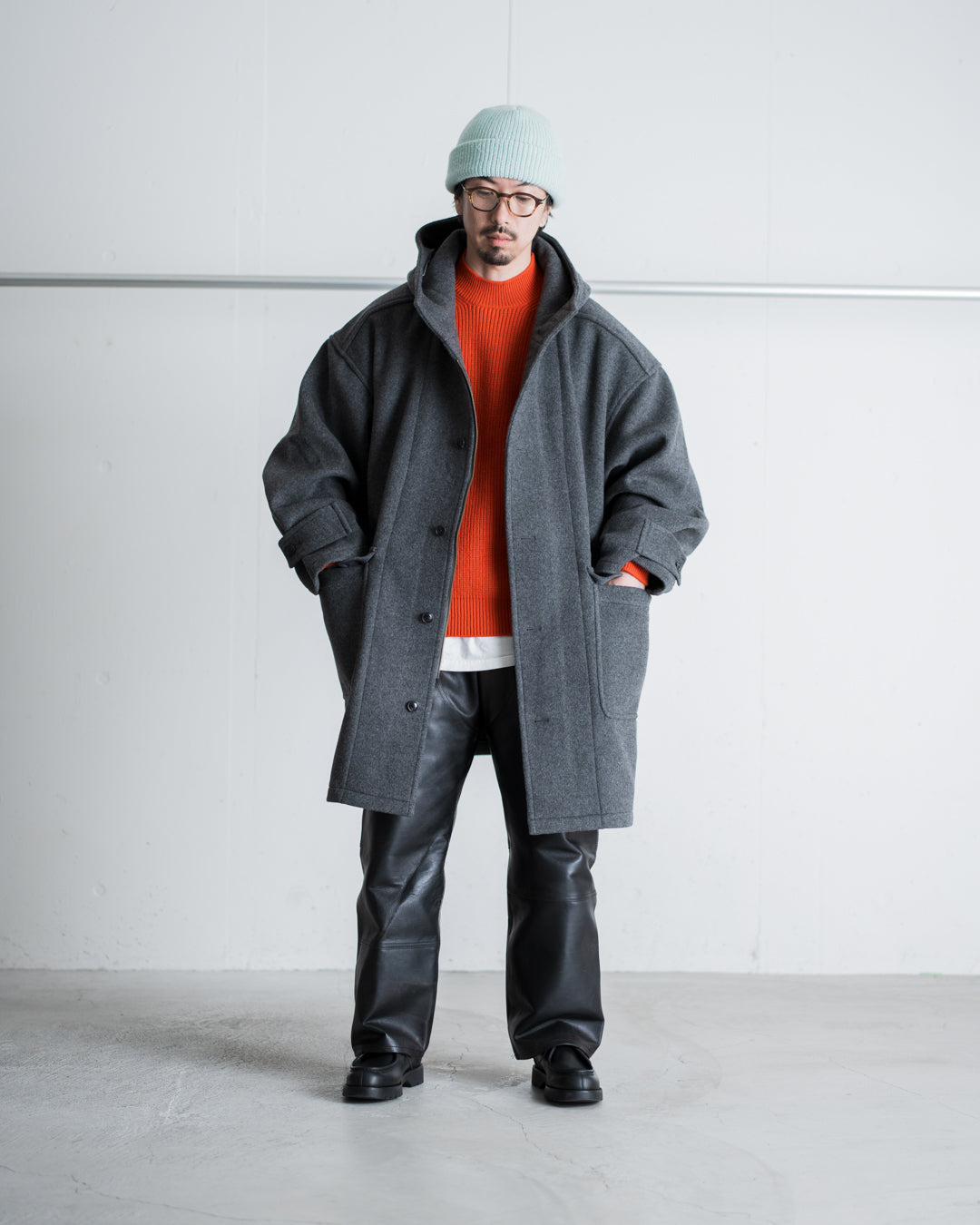 is-ness HOODED DUFFLE COAT