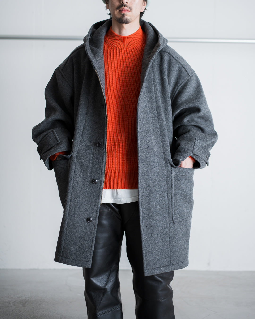 [LAST 1] is-ness HOODED DUFFLE COAT