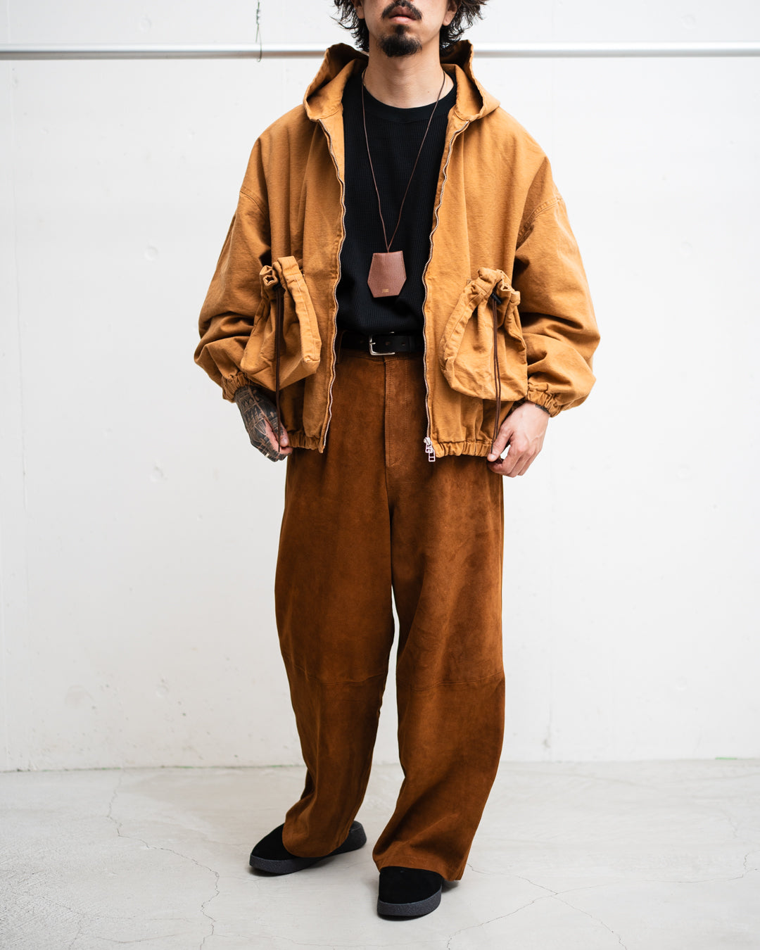 refomed  "KINCHAKU" DUCK HOODIE