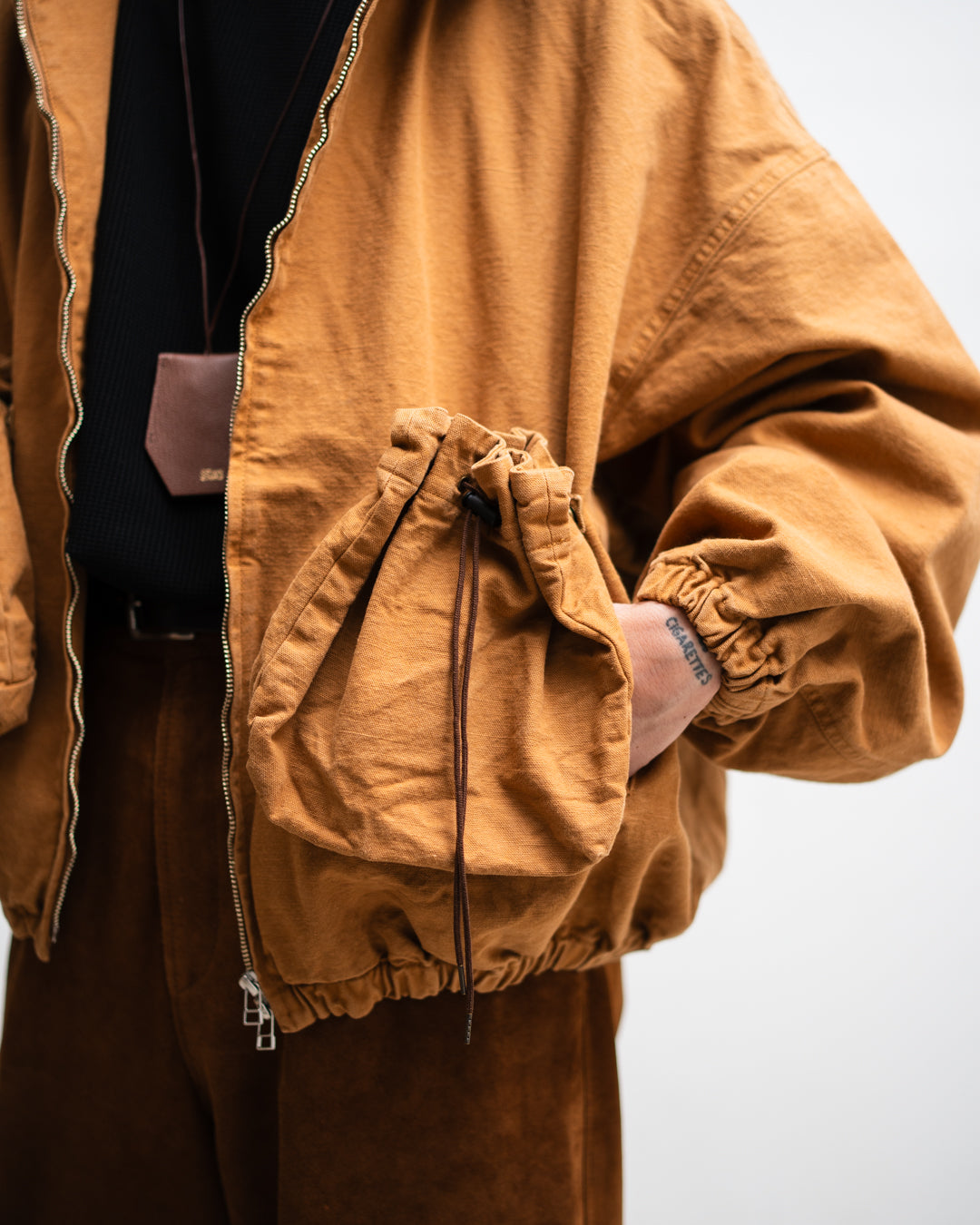 refomed  "KINCHAKU" DUCK HOODIE