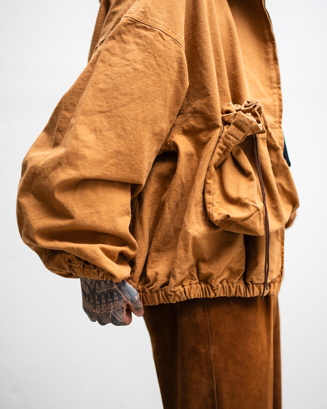 refomed  "KINCHAKU" DUCK HOODIE