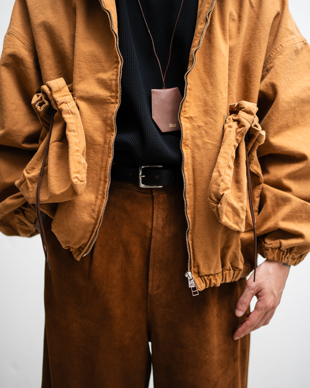 refomed  "KINCHAKU" DUCK HOODIE