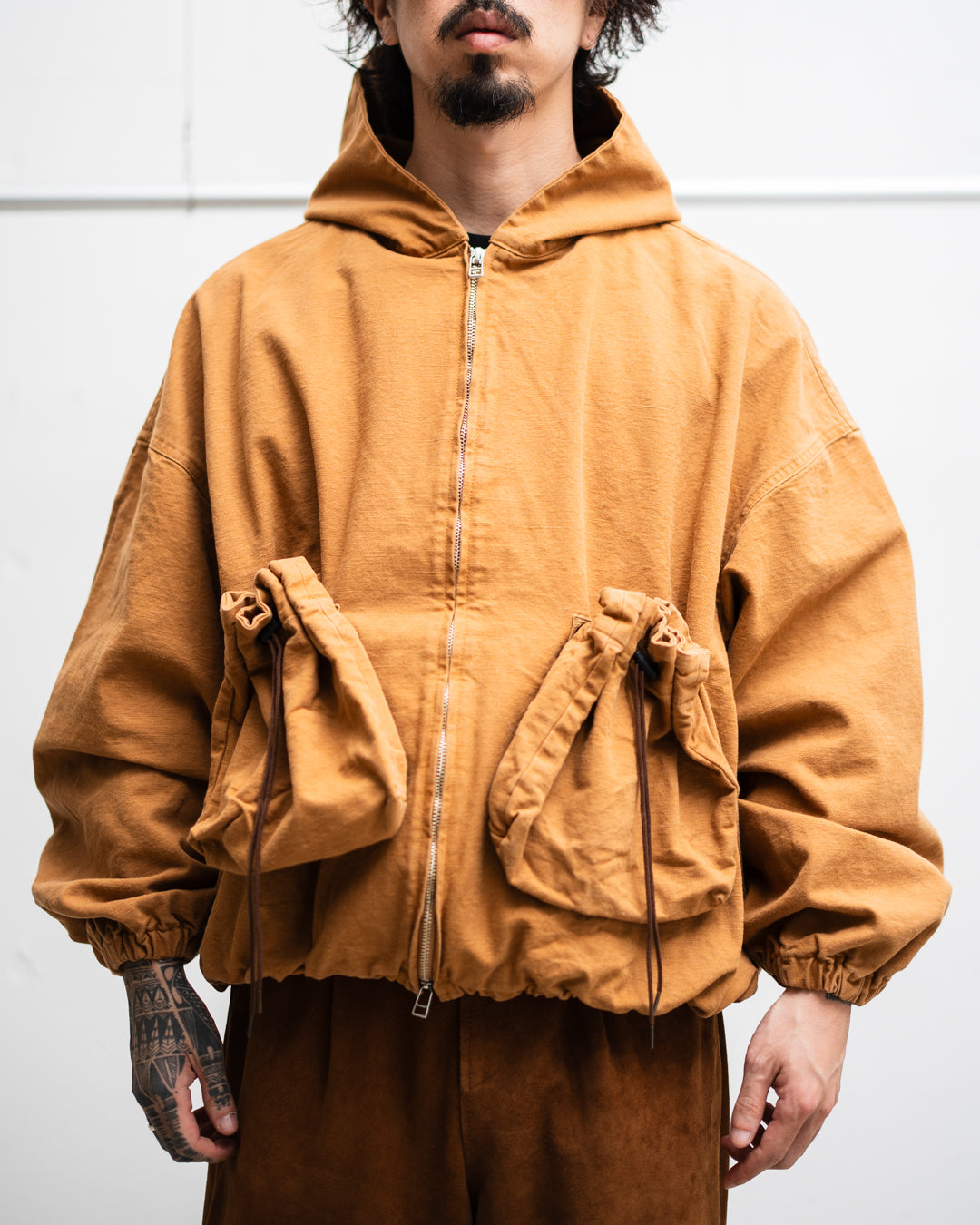 refomed  "KINCHAKU" DUCK HOODIE