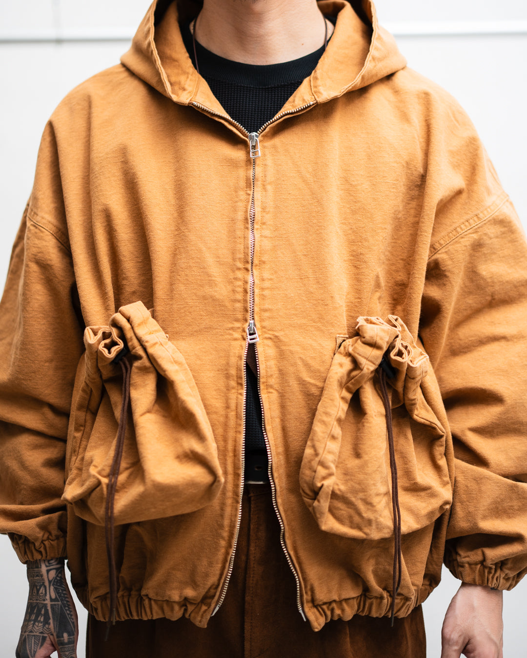 refomed  "KINCHAKU" DUCK HOODIE