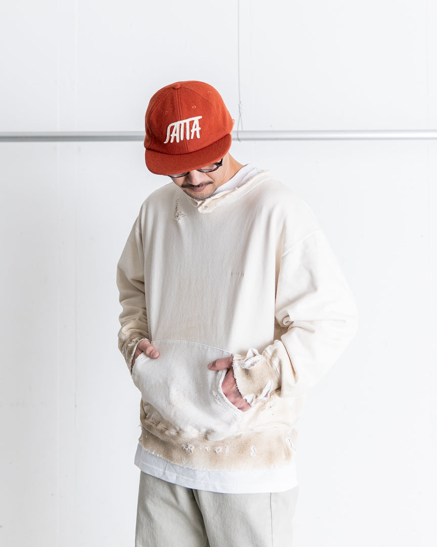 ANACHRONORM DYED CUT-OFF SWEAT PARKA