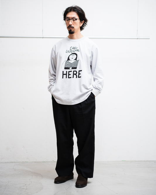 TACOMA FUJI RECORDS EASY LISTENING HERE LS Tee designed by Tomoo Gokita