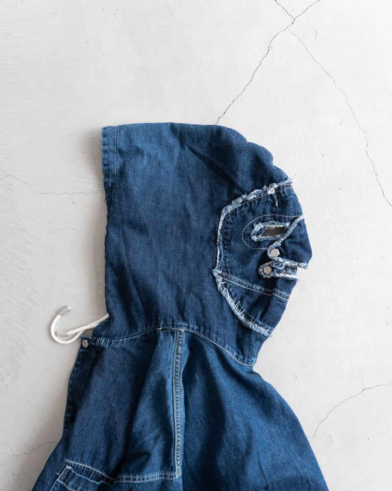 [LAST 1] ROTOL MASK DENIM SHIRT DAMAGE