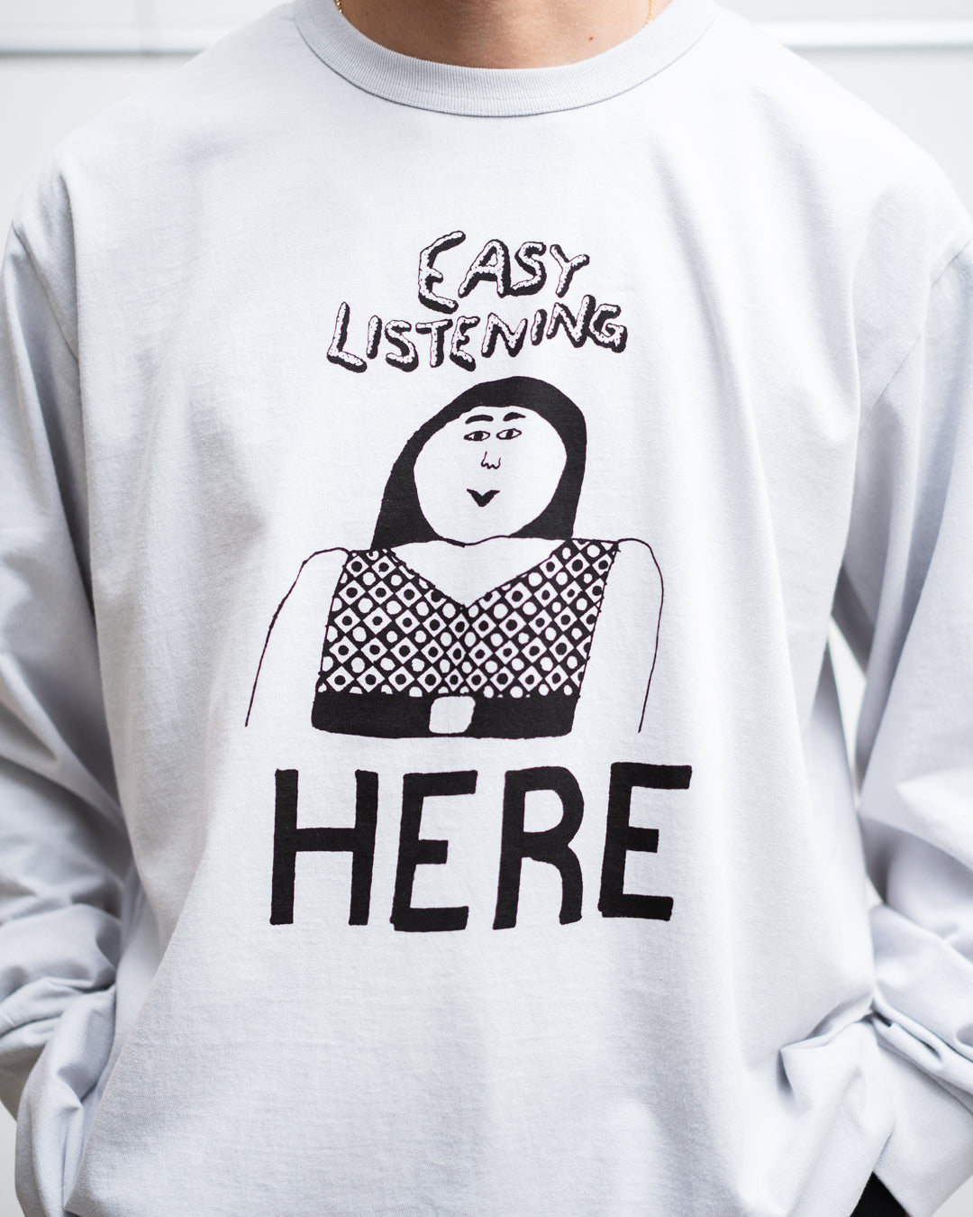 TACOMA FUJI RECORDS EASY LISTENING HERE LS Tee designed by Tomoo Gokita