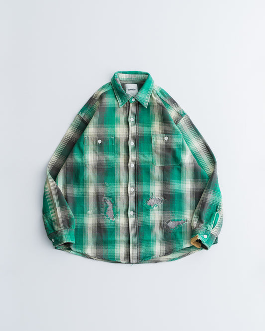 BOWWOW HEAVY WEIGHT FLANNEL SHIRTS AGING