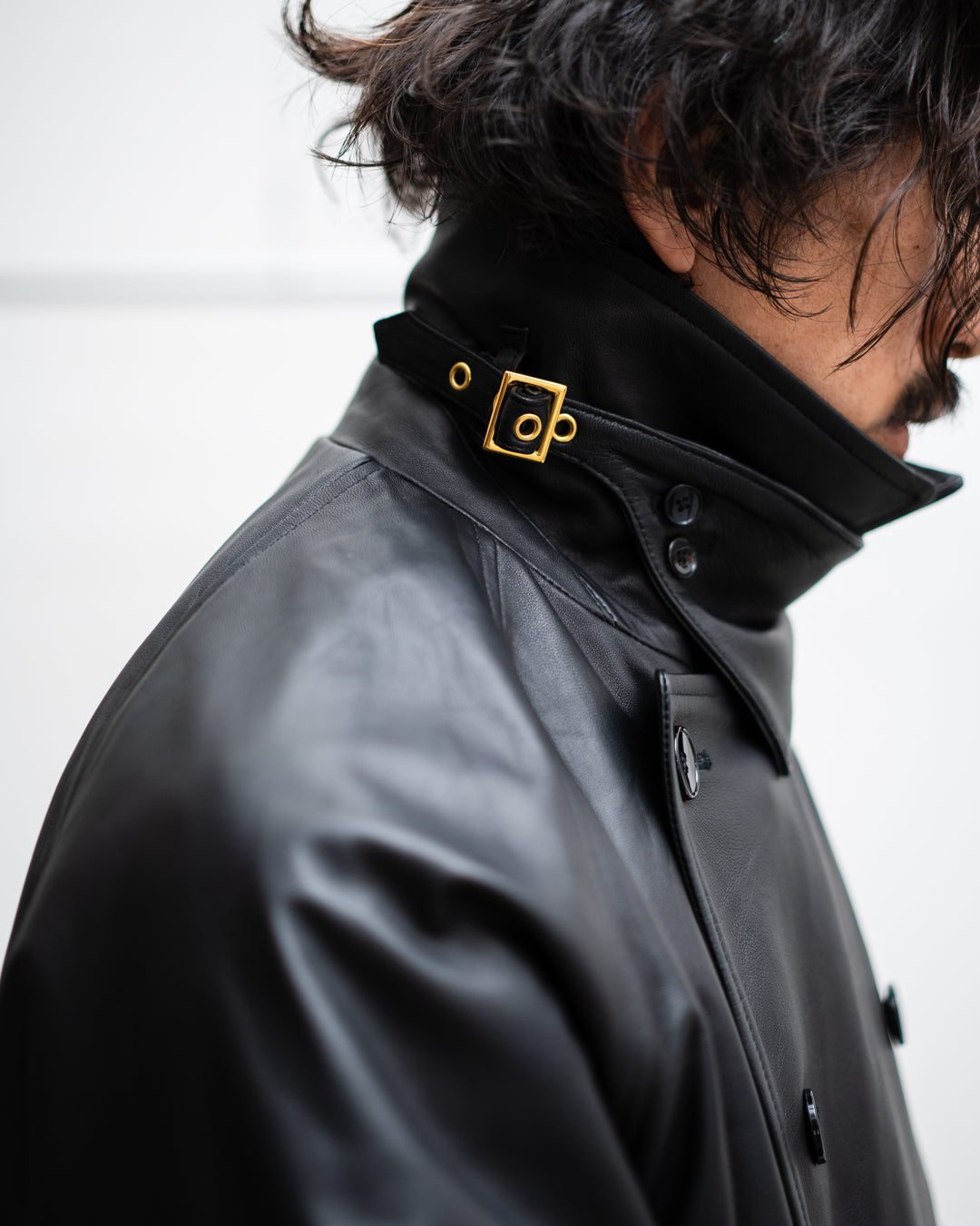 CCU DOUBLE BREASTED HALF COAT - SHEEP SKIN