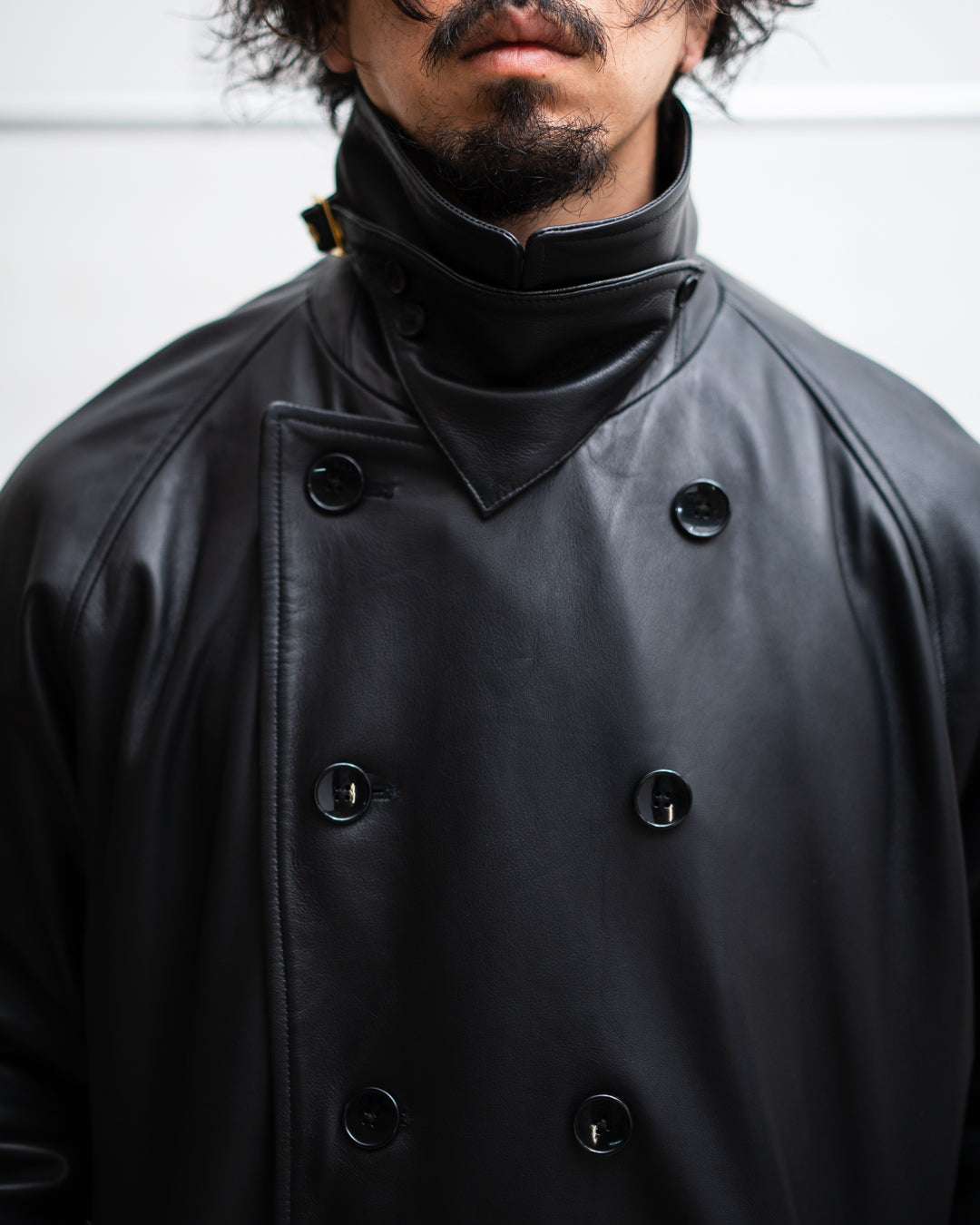 CCU DOUBLE BREASTED HALF COAT - SHEEP SKIN