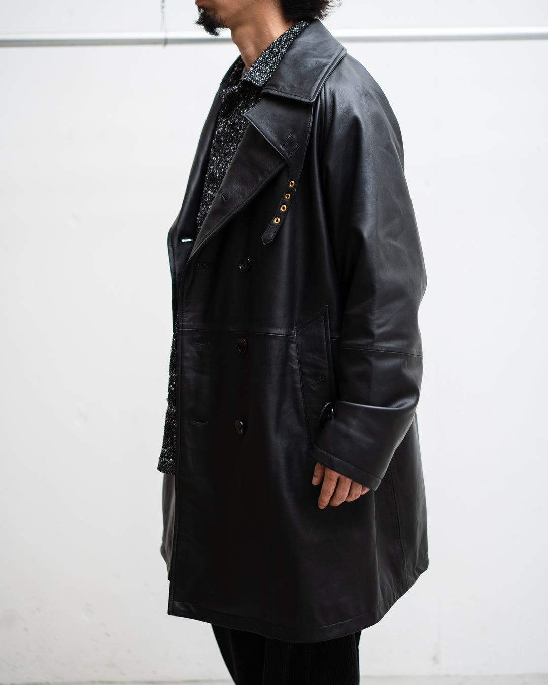 CCU DOUBLE BREASTED HALF COAT - SHEEP SKIN