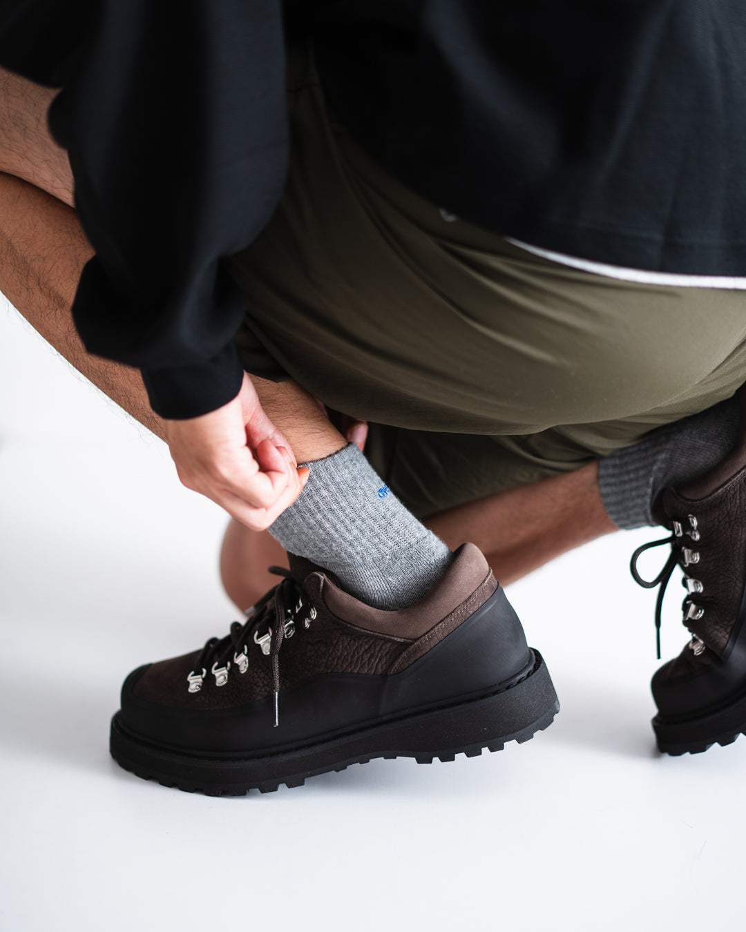 DIEMME CORNARO GOMMA - DARK FALLOW STRUCTURED NUBUCK