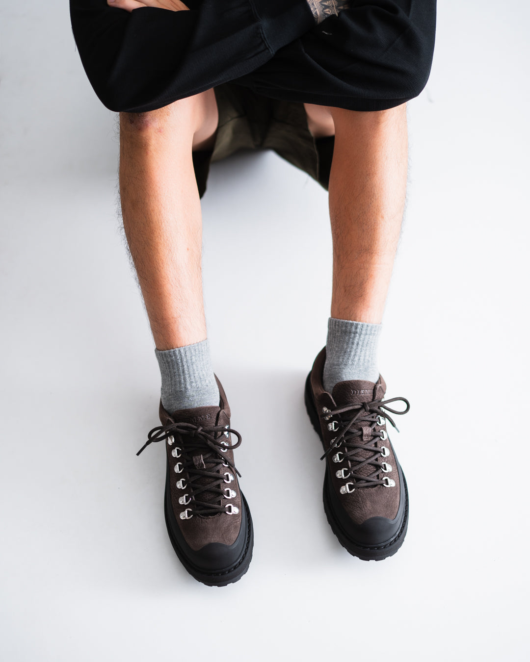 DIEMME CORNARO GOMMA - DARK FALLOW STRUCTURED NUBUCK