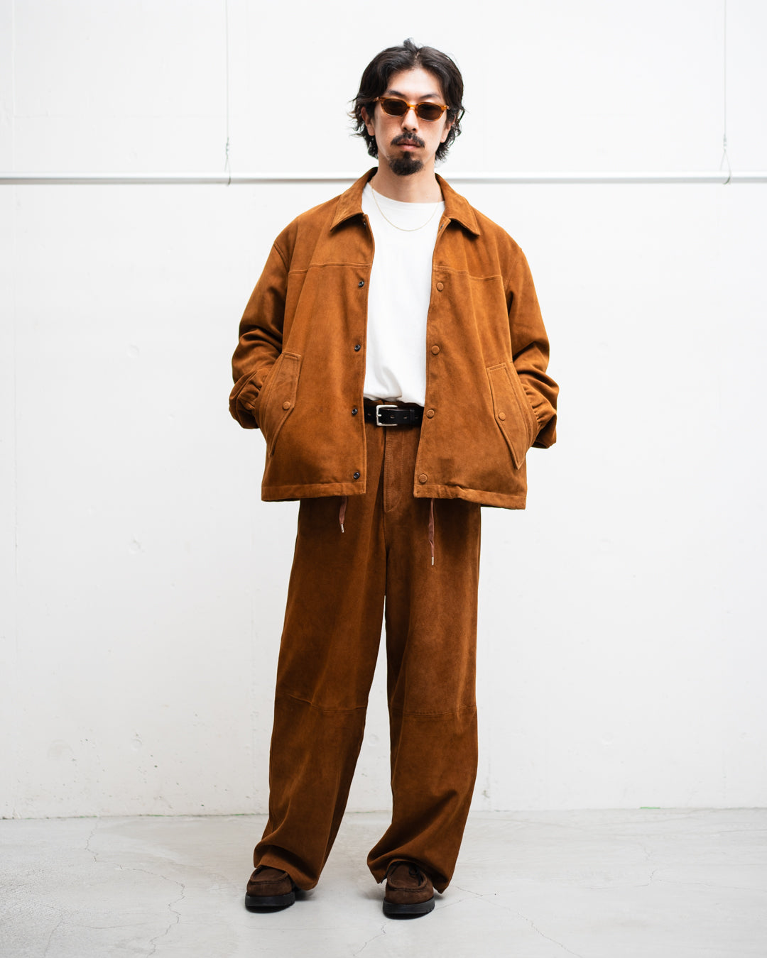 CCU RALLY FATIGUE SHIRT レザーシャツ CCU ”RALLY” FATIGUE SHIRT [SHEEP LIGHT SUEDE / BLACK] - Fresh