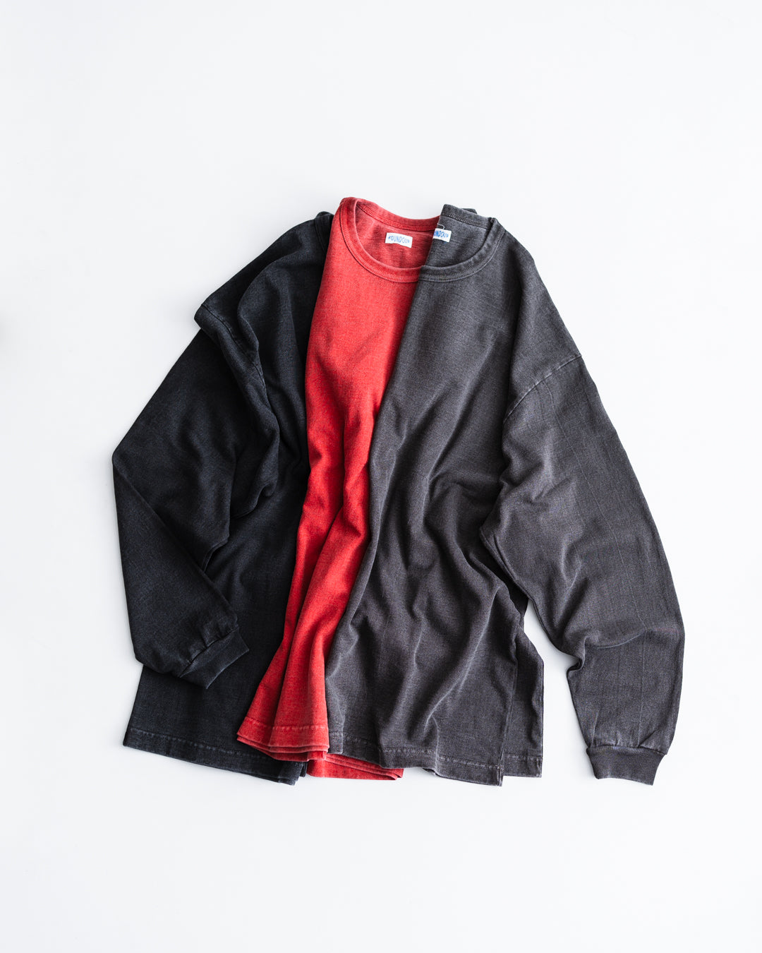 [8.22 sat 12:00 Release] FOUNDOUR COTTO0N BD FADE LONG SLEEVE TEE