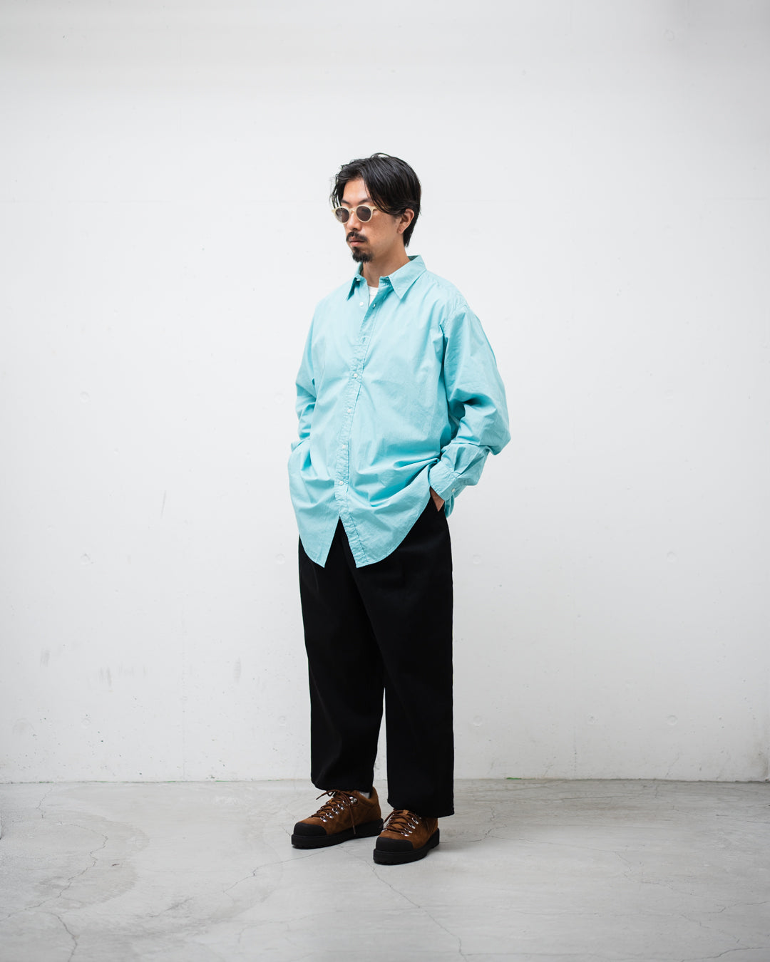 [8.22 sat 12:00 Release] FOUNDOUR COTTON BROAD REGULAR COLLAR SHIRT