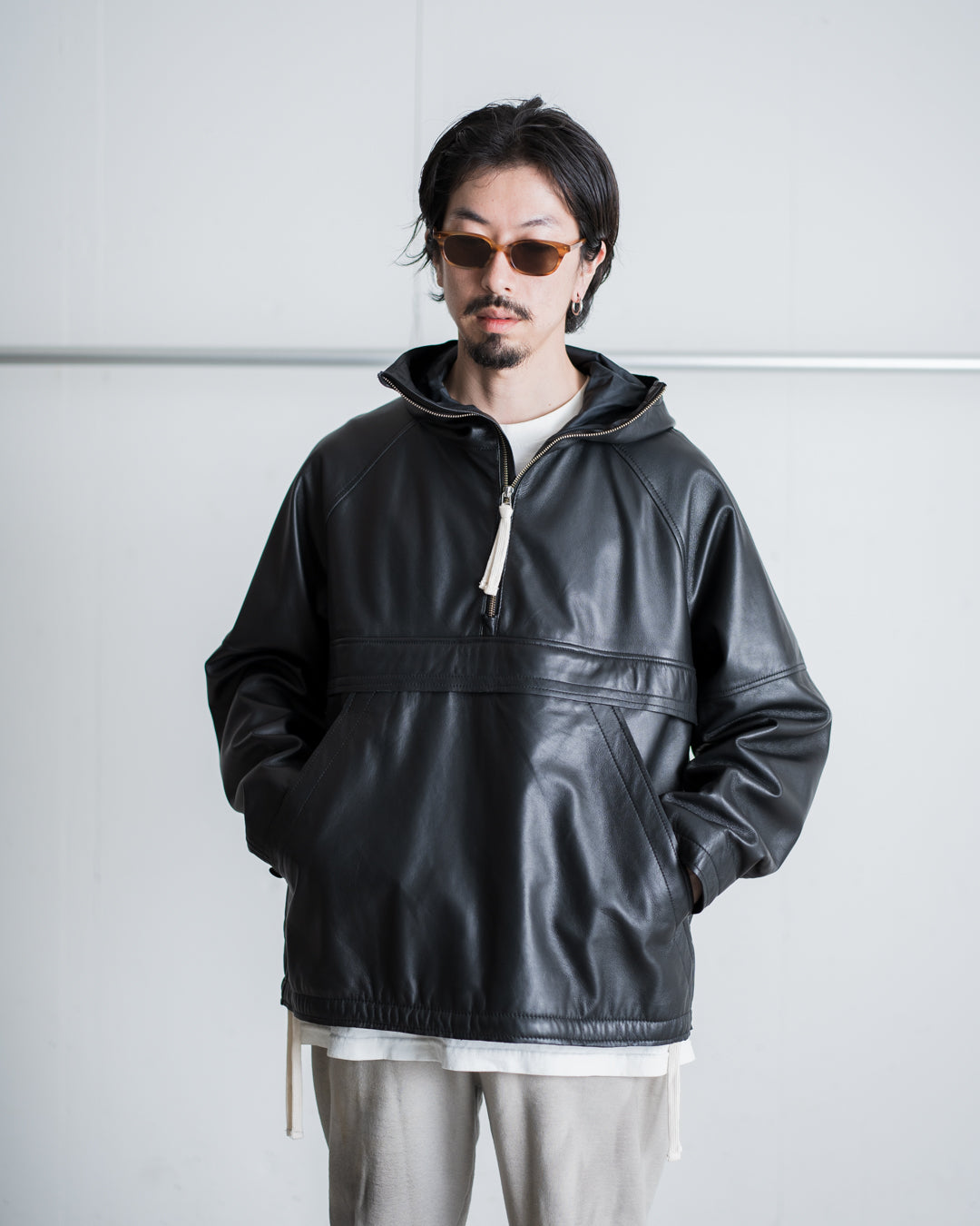 CCU × Sand Waterr ORGANIZED HOODED PULLOVER (BLACK)