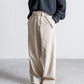 INTERIM BELTED MIL BAGGY TROUSER - 9W LINEN COTTON CORDUROY