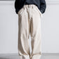 INTERIM BELTED MIL BAGGY TROUSER - 9W LINEN COTTON CORDUROY