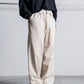 INTERIM BELTED MIL BAGGY TROUSER - 9W LINEN COTTON CORDUROY