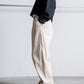 INTERIM BELTED MIL BAGGY TROUSER - 9W LINEN COTTON CORDUROY