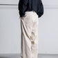 INTERIM BELTED MIL BAGGY TROUSER - 9W LINEN COTTON CORDUROY