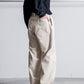 INTERIM BELTED MIL BAGGY TROUSER - 9W LINEN COTTON CORDUROY