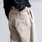 INTERIM BELTED MIL BAGGY TROUSER - 9W LINEN COTTON CORDUROY