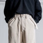 INTERIM BELTED MIL BAGGY TROUSER - 9W LINEN COTTON CORDUROY