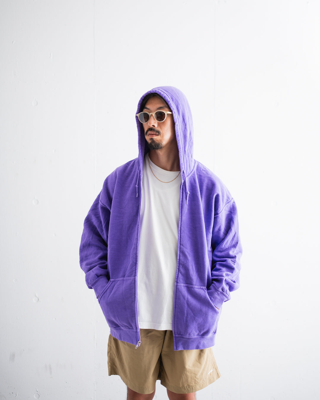 TOWNCRAFT 90s PIGMENT FULL ZIP HOODIE
