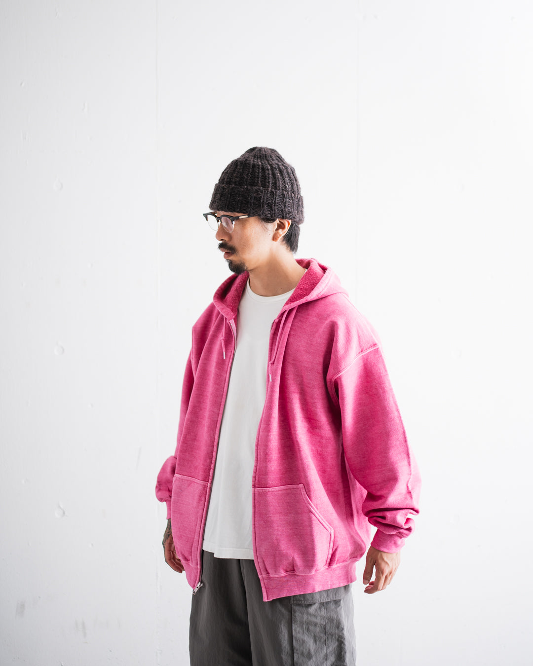 TOWNCRAFT 90s PIGMENT FULL ZIP HOODIE