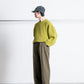 INTERIM HEAVY PIMA TWILL 1-TUCK FRENCH ARMY WIDE TAPERED TROUSER