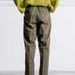 INTERIM HEAVY PIMA TWILL 1-TUCK FRENCH ARMY WIDE TAPERED TROUSER