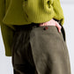 INTERIM HEAVY PIMA TWILL 1-TUCK FRENCH ARMY WIDE TAPERED TROUSER