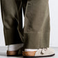 INTERIM HEAVY PIMA TWILL 1-TUCK FRENCH ARMY WIDE TAPERED TROUSER