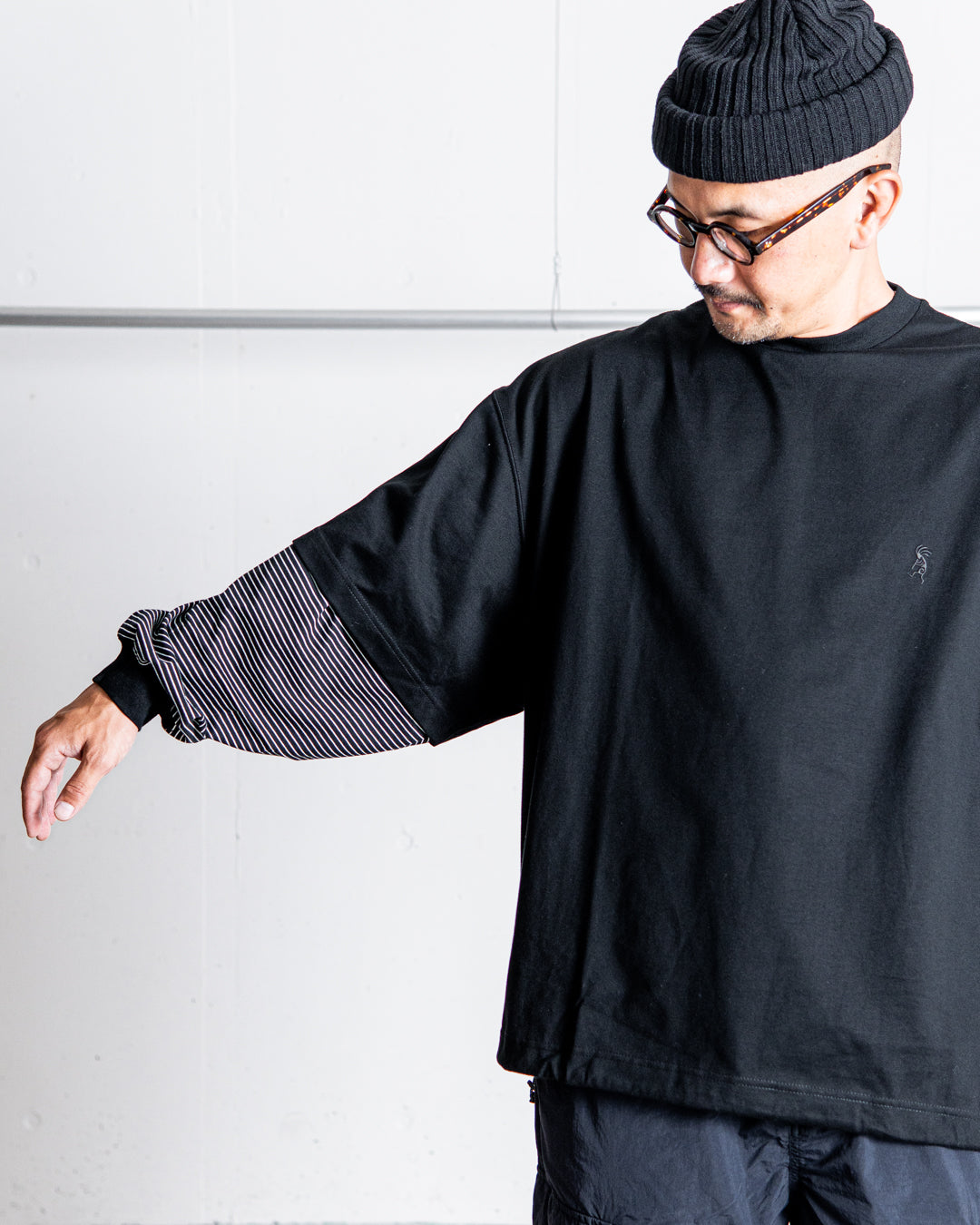 is-ness BALLOON LAYERED LONG SLEEVE T SHIRT