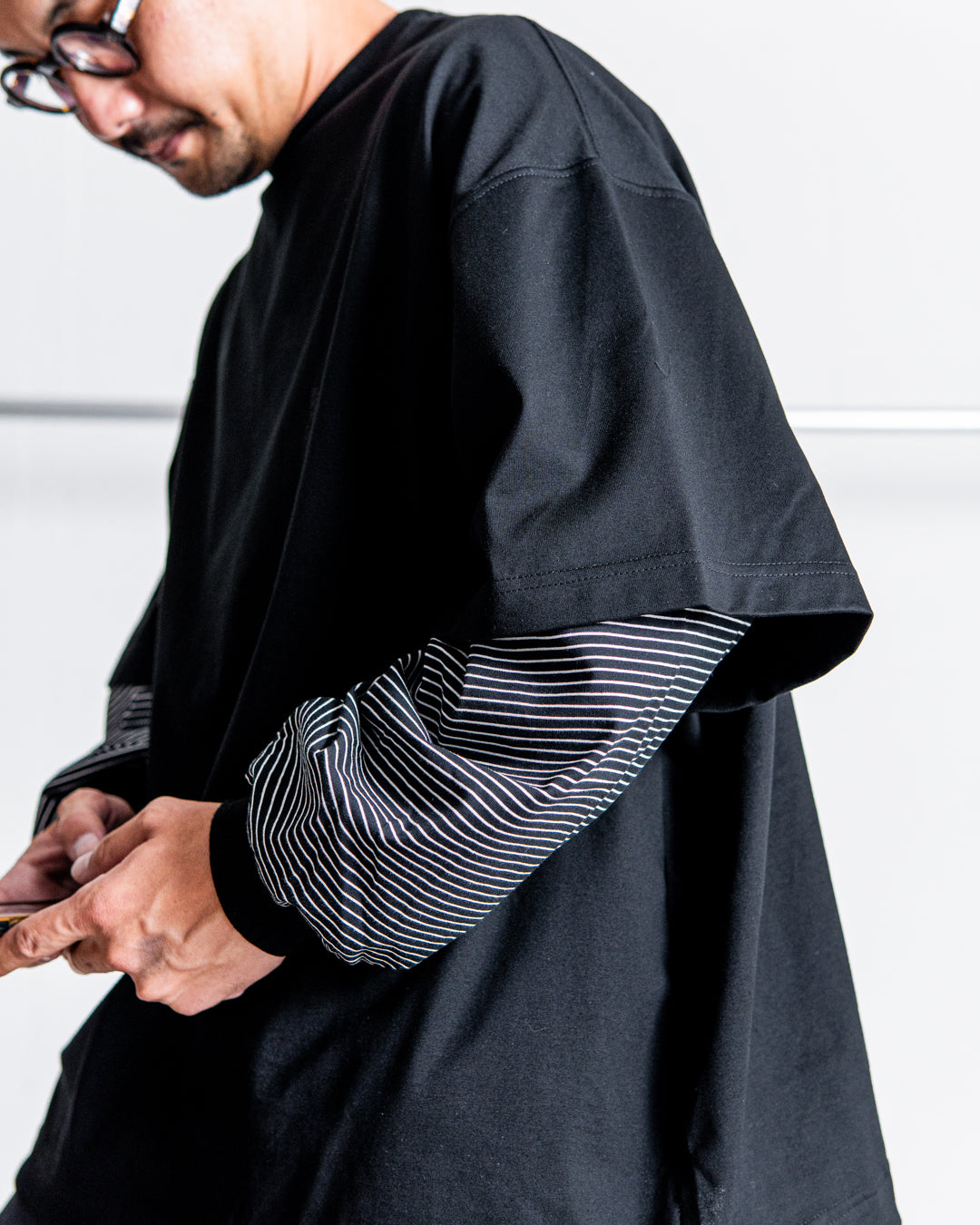 is-ness BALLOON LAYERED LONG SLEEVE T SHIRT