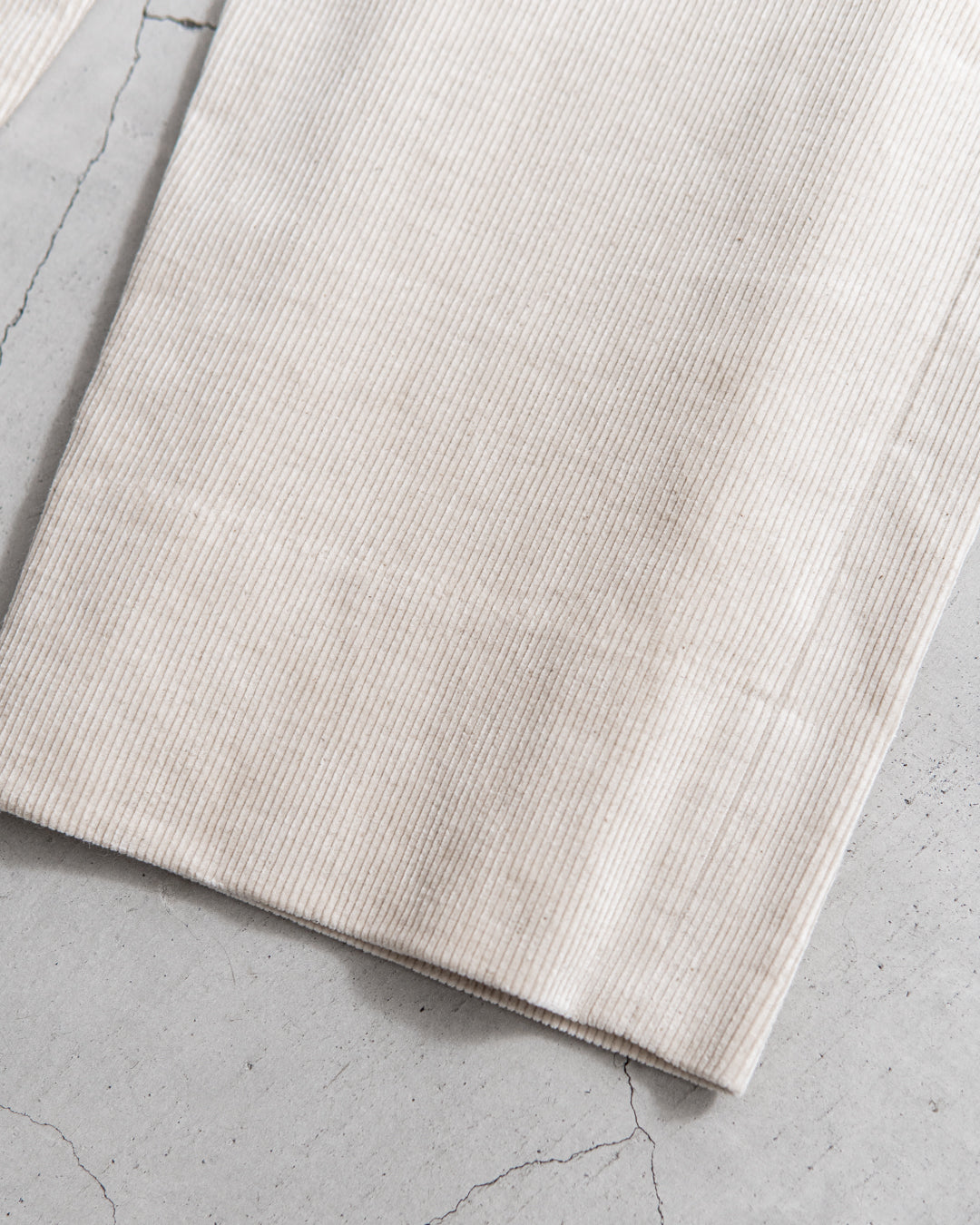 INTERIM BELTED MIL BAGGY TROUSER - 9W LINEN COTTON CORDUROY