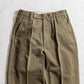 INTERIM HEAVY PIMA TWILL 1-TUCK FRENCH ARMY WIDE TAPERED TROUSER