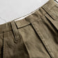 INTERIM HEAVY PIMA TWILL 1-TUCK FRENCH ARMY WIDE TAPERED TROUSER