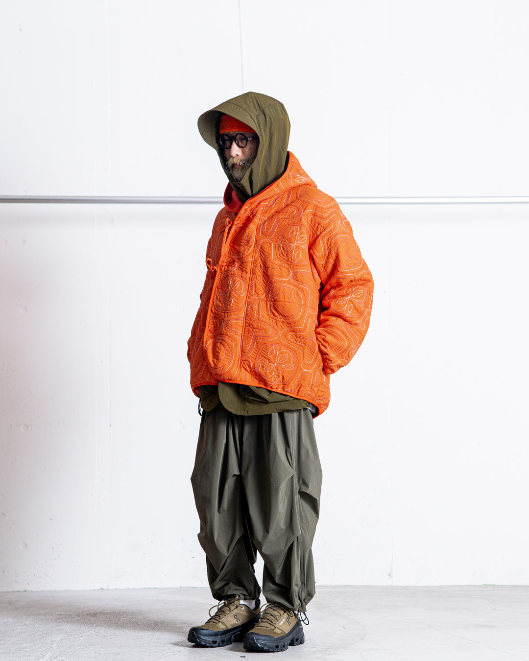 norbit Ainu quilted hood jacket