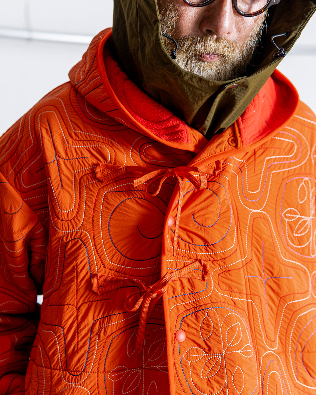 norbit Ainu quilted hood jacket