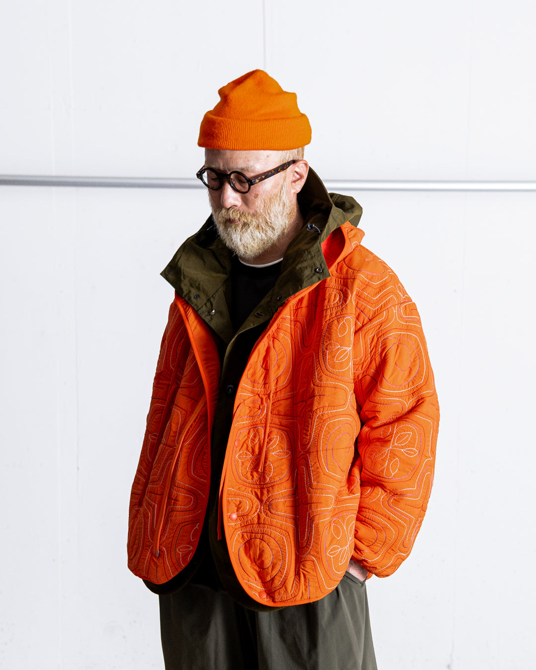 norbit Ainu quilted hood jacket